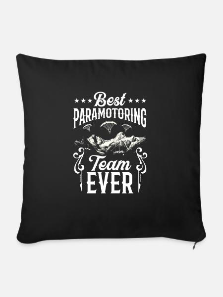 Flugschirm motorschirm paramotoring - Sofakissen mit Füllung 45 x 45 cm - Schwarz