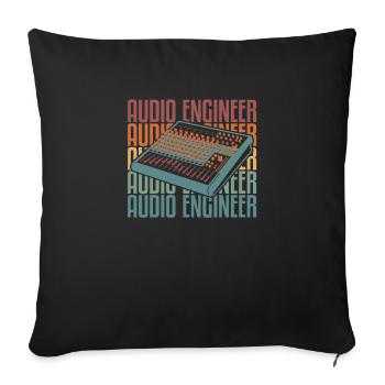 Sound Engineer Sound Engineer - Sofa pillow with filling 45cm x 45cm - black - Front