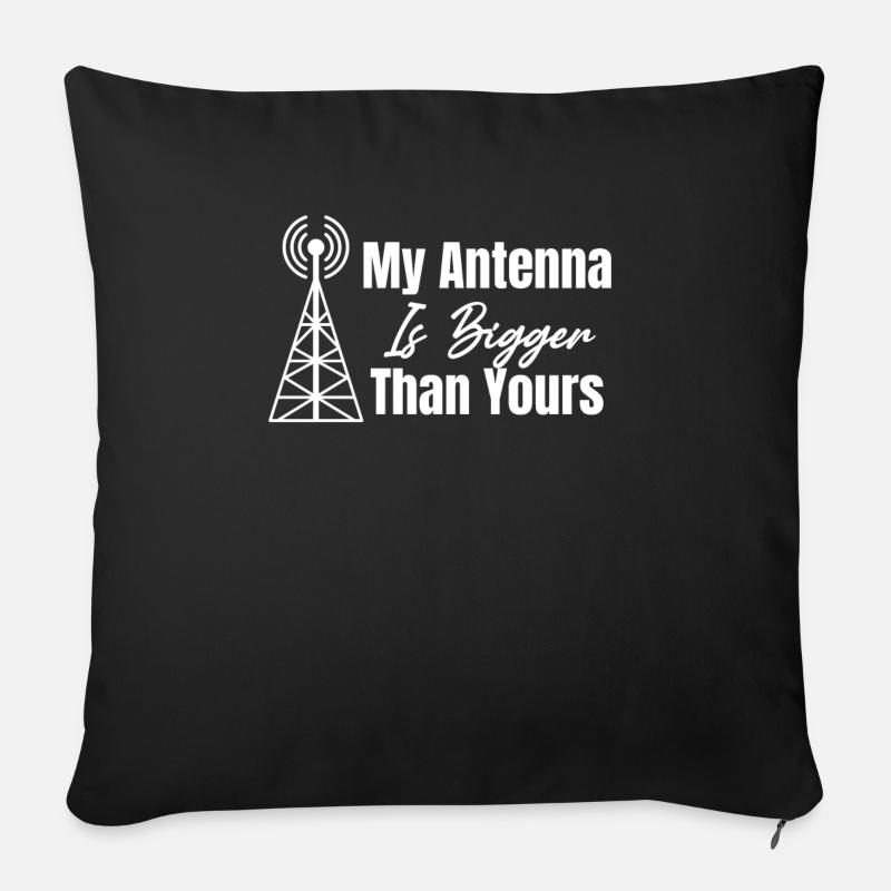 Mon antenne est plus grande que la vôtre - Coussin et housse de 45 x 45 cm - noir