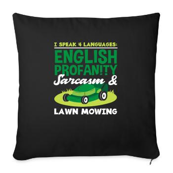Landscape Gardener Languages - Sofa pillow with filling 45cm x 45cm - black - Front