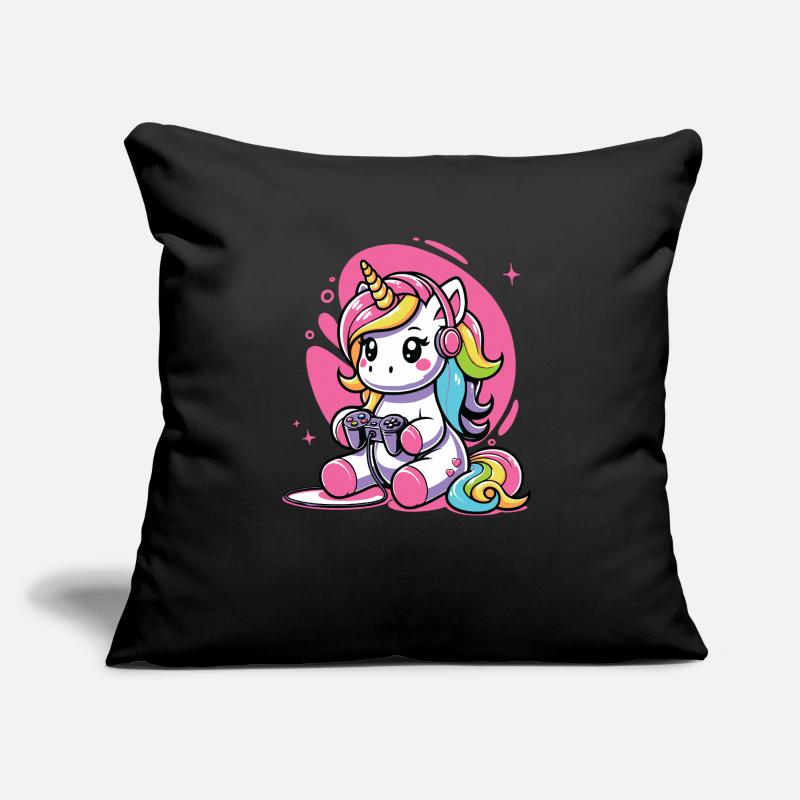 Play Controller Gaming Unicorn Controller Coussin et housse de 45 x 45 cm
