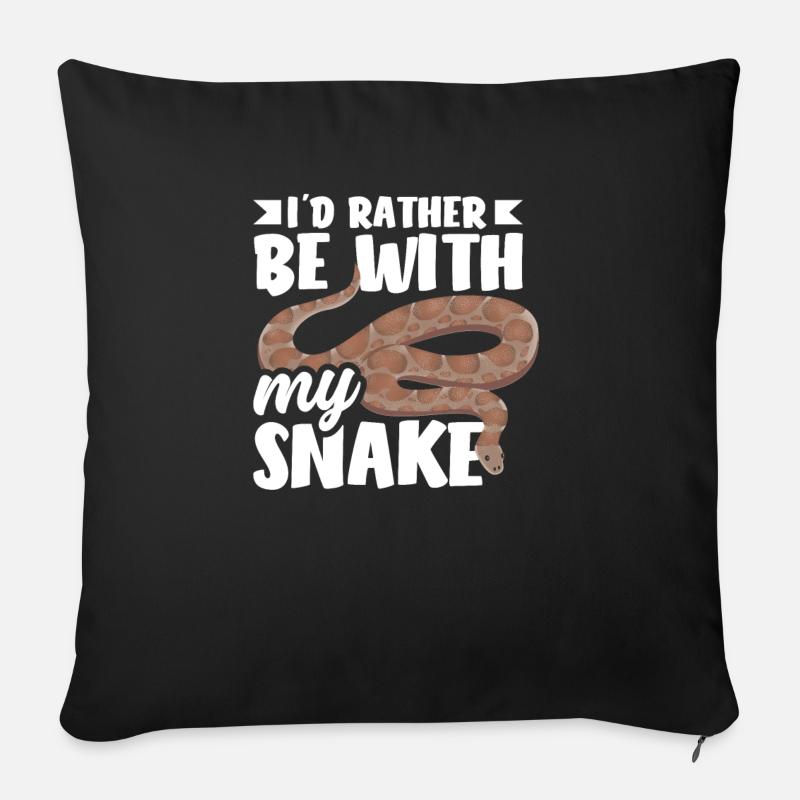 Serpent - Coussin et housse de 45 x 45 cm - noir