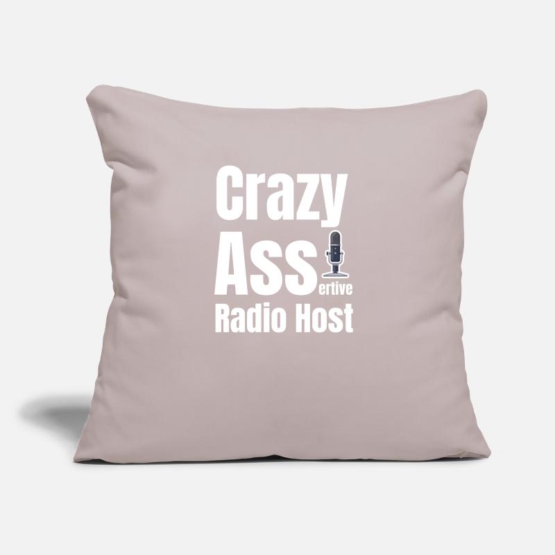 Crazy Ass-radiomoderator, Lustiger Sofakissen mit Füllung 45 x 45 cm