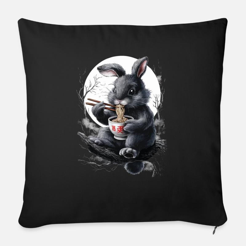 Hase - Sofakissen mit Füllung 45 x 45 cm - Schwarz