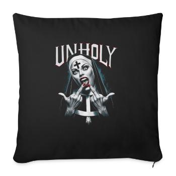 Provocative and expressive – rebellious fashion - Sofa pillow with filling 45cm x 45cm - black - Front