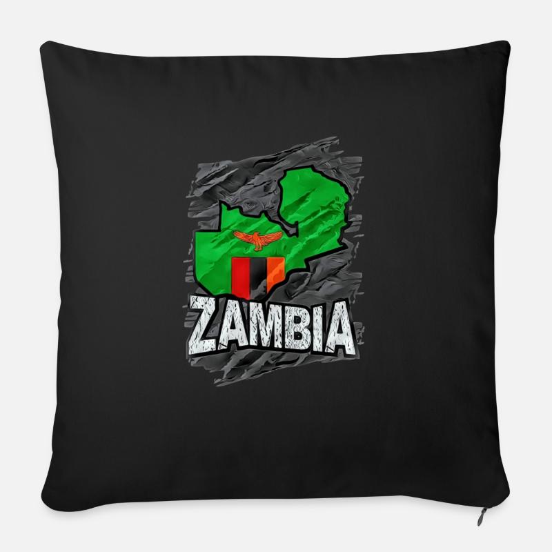 Sambia - Sofakissen mit Füllung 45 x 45 cm - Schwarz