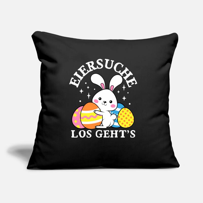 Egg Hunt Let's Go Easter Easter Bunny Easter Eggs Sofa pillow with filling 45cm x 45cm