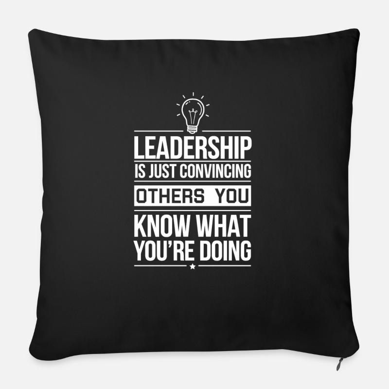 Leadership et gestion orientés vers le progrès pour - Coussin et housse de 45 x 45 cm - noir