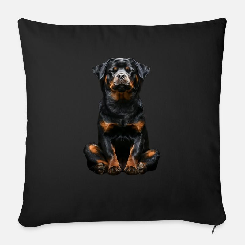 Rottweiler - Sofakissen mit Füllung 45 x 45 cm - Schwarz