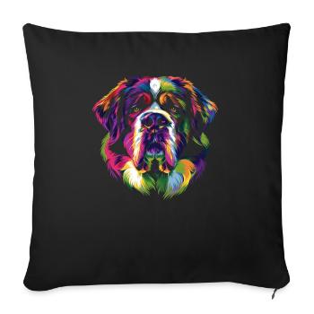 St. Bernard Dog Popart - Sofa pillow with filling 45cm x 45cm - black - Front
