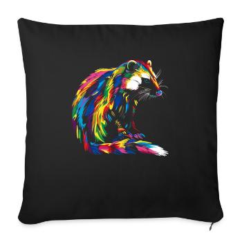 Skunk Animal Pop Art - Sofa pillow with filling 45cm x 45cm - black - Front