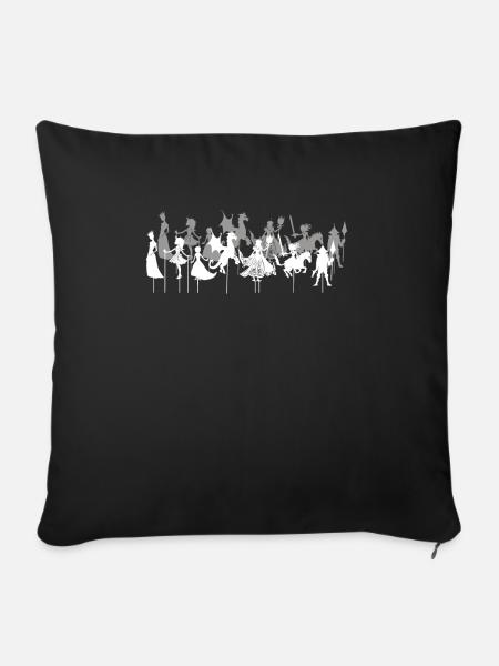 Handschattenpuppenspiel Puppen - Sofakissen mit Füllung 45 x 45 cm - Schwarz