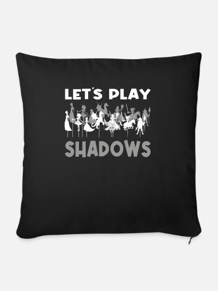 Handschattenpuppenspiel Puppen - Sofakissen mit Füllung 45 x 45 cm - Schwarz