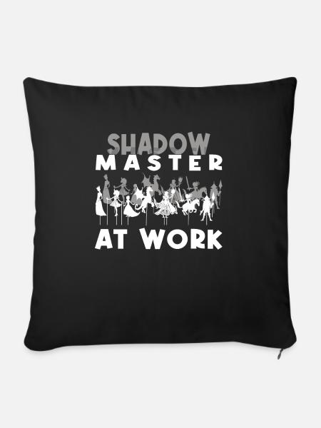 Handschattenpuppenspiel Puppen - Sofakissen mit Füllung 45 x 45 cm - Schwarz