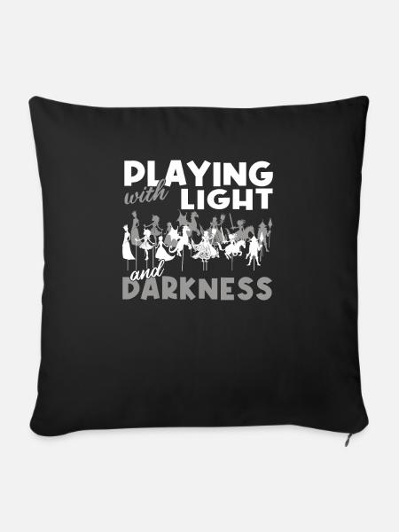 Handschattenpuppenspiel Puppen - Sofakissen mit Füllung 45 x 45 cm - Schwarz