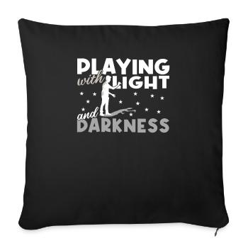 Hand Shadow Puppet Show Puppets - Sofa pillow with filling 45cm x 45cm - black - Front