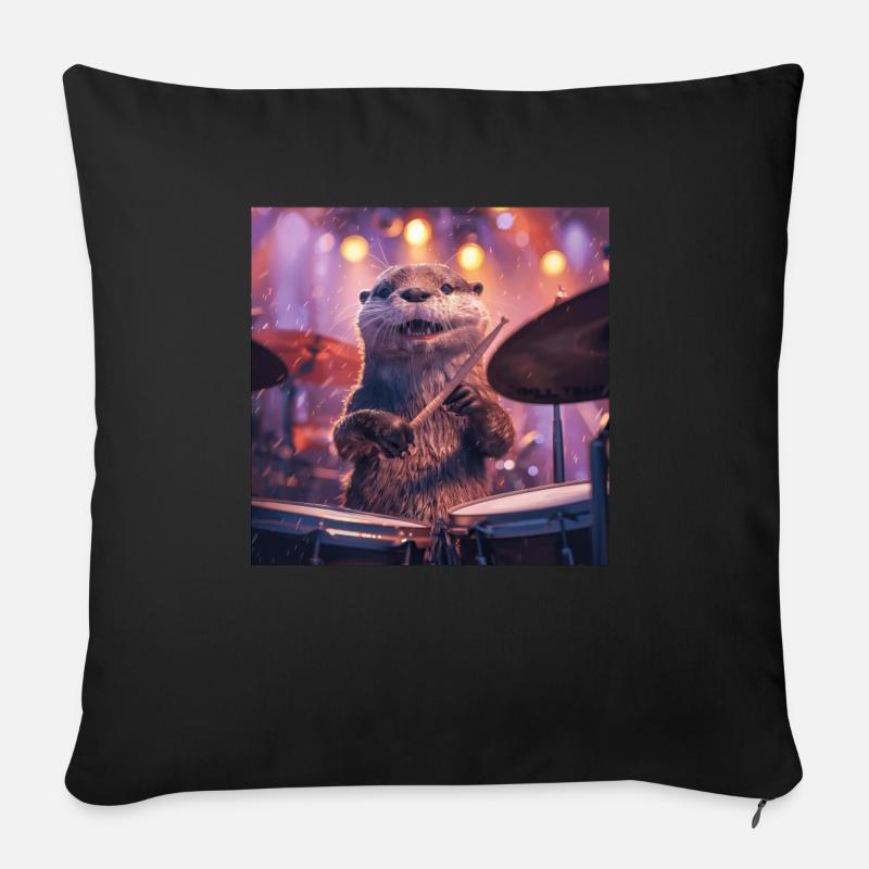 Otter - Sofakissen mit Füllung 45 x 45 cm - Schwarz