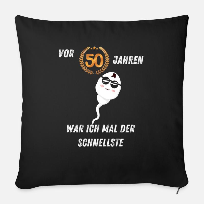 50. Geburtstag - Sofakissen mit Füllung 45 x 45 cm - Schwarz