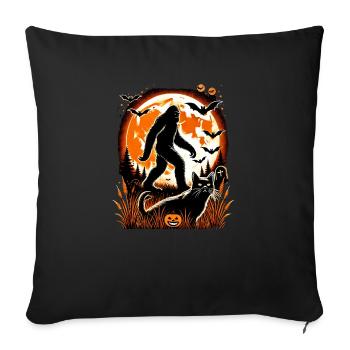 Funny Big foot Halloween Style - Sofa pillow with filling 45cm x 45cm - black - Front