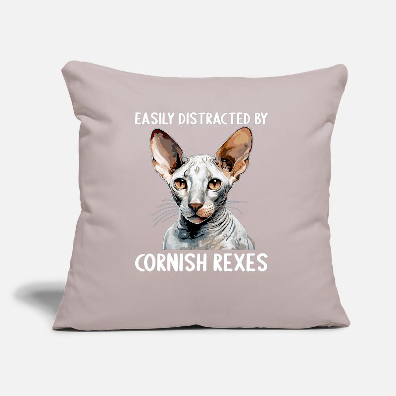 Cornish Rex Facilement distrait par les Cornish Rex Coussin et housse de 45 x 45 cm