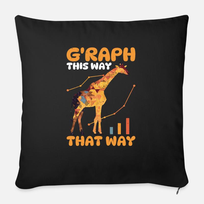 G'Raph This Way That Way 2 - Sofakissen mit Füllung 45 x 45 cm - Schwarz