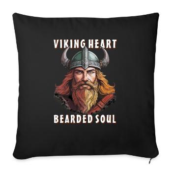COEUR VIKING ÂME BARBUE - Coussin et housse de 45 x 45 cm - noir - Devant