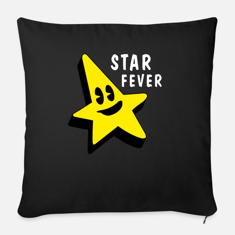 STAR FEVER - Sofakissen mit Füllung 45 x 45 cm - Schwarz