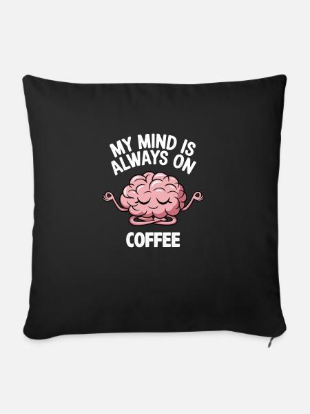Kaffeeliebhaber, Koffeinsüchtiger Und - Sofakissen mit Füllung 45 x 45 cm - Schwarz