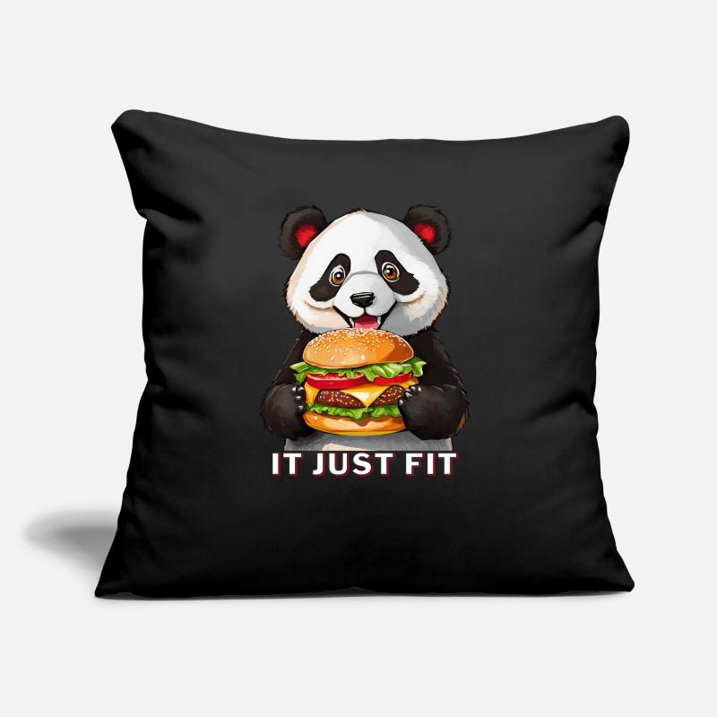 BURGER PANDA BEAR IL VA TOUT SIMPLEMENT Coussin et housse de 45 x 45 cm