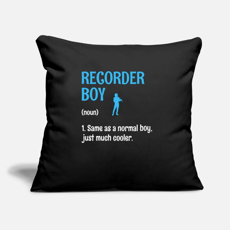 Recorder Boy Same As A Normal Boy Juste Beaucoup Plus Cool Coussin et housse de 45 x 45 cm