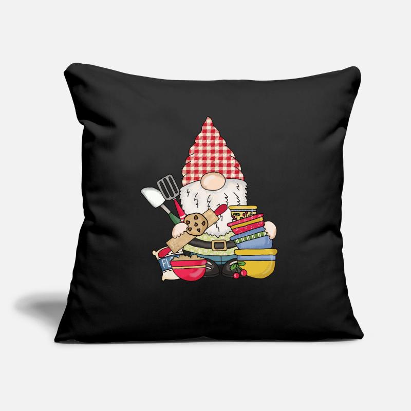 Bäcker Bäckerin Hobbybäcker Backen Wichtel Gnom Sofakissen mit Füllung 45 x 45 cm