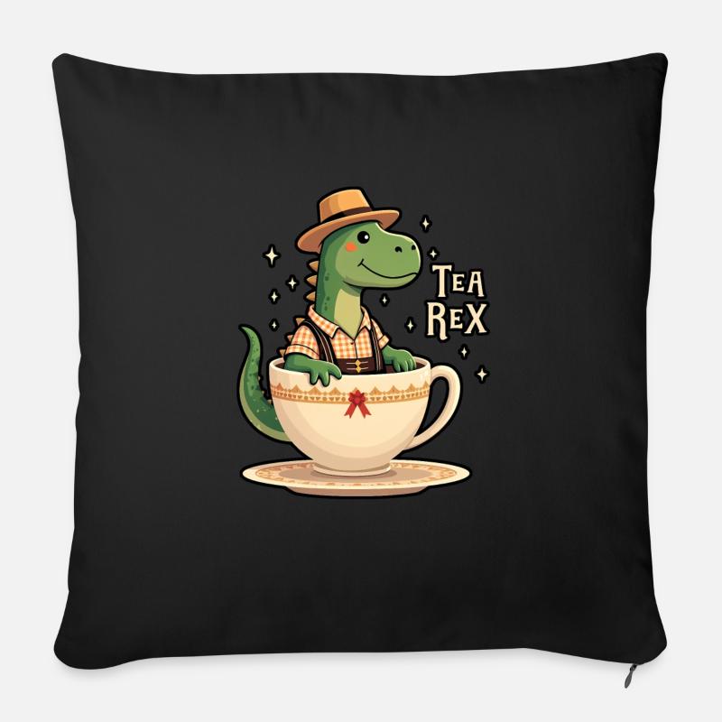 Tea Rex T-Rex Lederhose Lederhosn - Sofakissen mit Füllung 45 x 45 cm - Schwarz