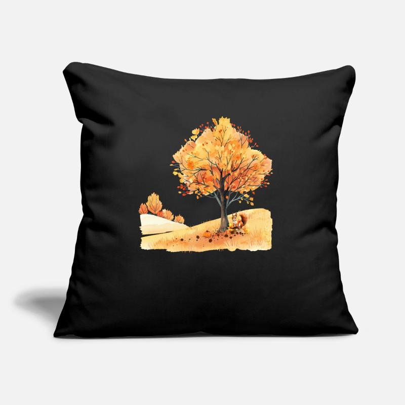 Herbst Eichhörnchen Écureuil d’automne Coussin et housse de 45 x 45 cm