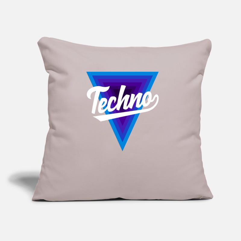 Techno Lover Triangle Design Coussin et housse de 45 x 45 cm