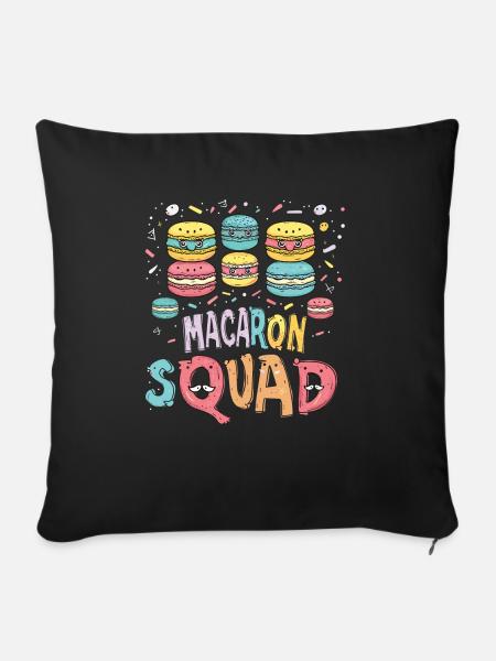 Macaron-liebhaber Macaron Baker - Sofakissen mit Füllung 45 x 45 cm - Schwarz