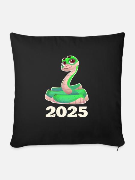 snake - Sofakissen mit Füllung 45 x 45 cm - Schwarz