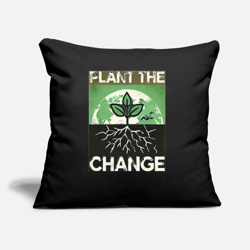 Planter le changement – Conception durable Coussin et housse de 45 x 45 cm