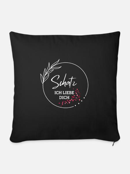 Ich liebe Dich - Sofakissen mit Füllung 45 x 45 cm - Schwarz
