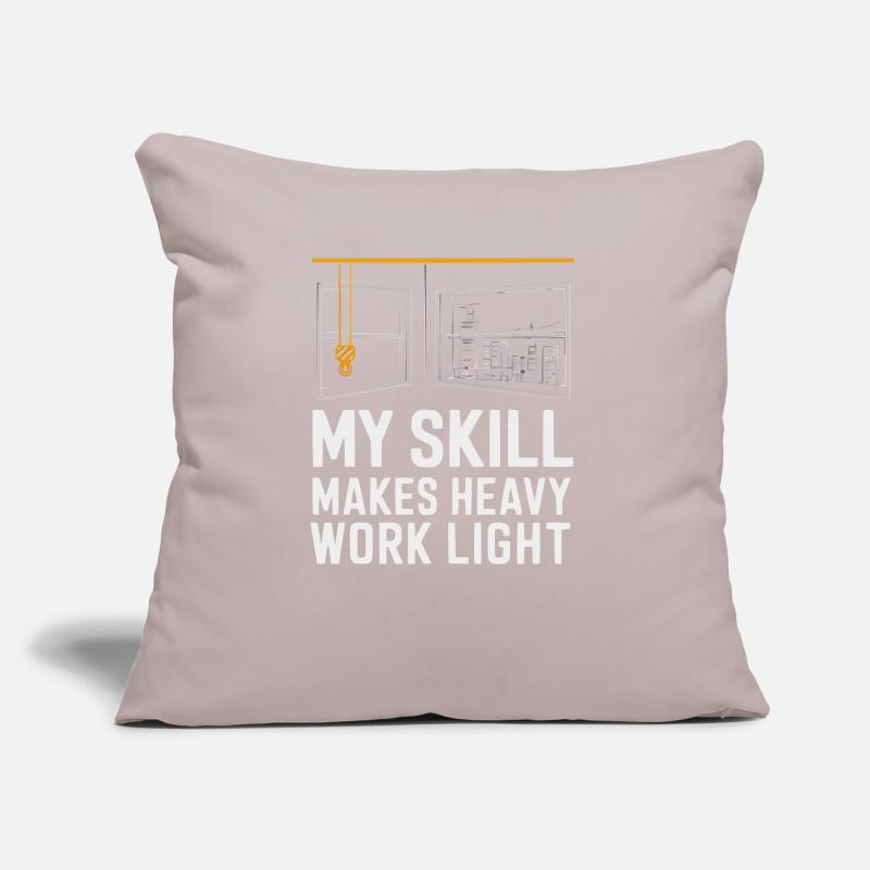 Crane Operator Job Profession Construction Worker Sofa pillow with filling 45cm x 45cm