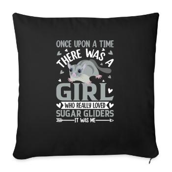 Sugar glider - Sofa pillow with filling 45cm x 45cm - black - Front
