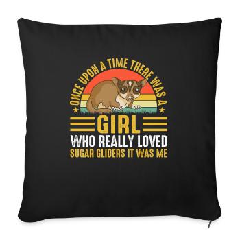 Sugar glider - Sofa pillow with filling 45cm x 45cm - black - Front