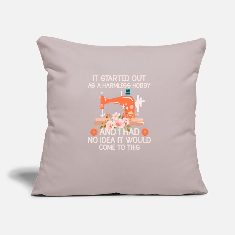 It Started Out As A Harmless Hobby Quilting Quilt Sofa pillow with filling 45cm x 45cm
