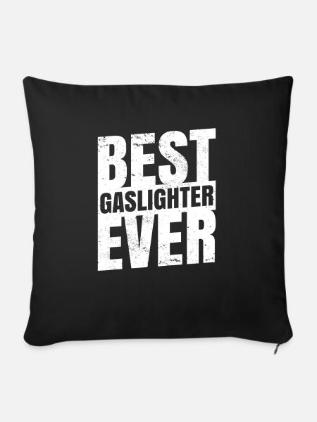 Echtes Professionelles Gaslighting - Sofakissen mit Füllung 45 x 45 cm - Schwarz