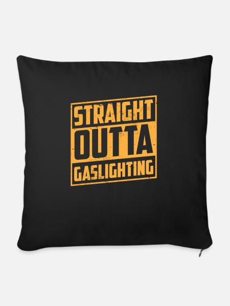 Echtes Professionelles Gaslighting - Sofakissen mit Füllung 45 x 45 cm - Schwarz