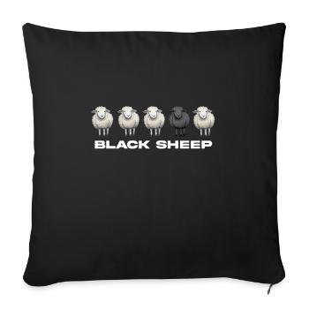 Mouton noir - Coussin et housse de 45 x 45 cm - noir - Devant