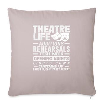 Musical Lover Theater Life Curtain Up - Sofa pillow with filling 45cm x 45cm - light taupe - Front