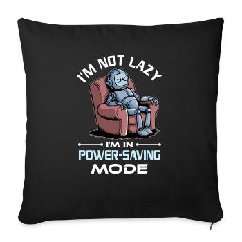 Ai Robotics Geek Tech Humor Robot - Sofa pillow with filling 45cm x 45cm - black - Front