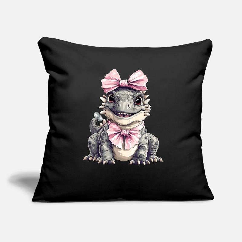 Coquette Bogen Ankylosaurus Dinosaurier Mädchen Sofakissen mit Füllung 45 x 45 cm