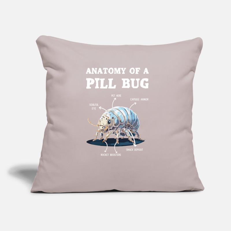 Anatomie Eines Pillenbugs Sofakissen mit Füllung 45 x 45 cm