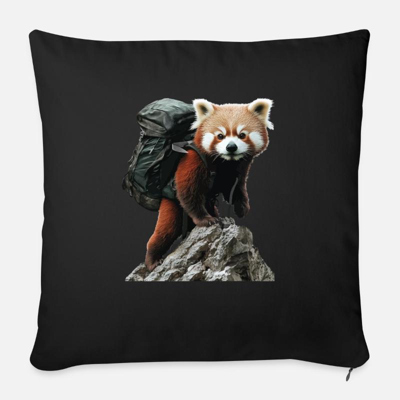 Roter Panda - Sofakissen mit Füllung 45 x 45 cm - Schwarz